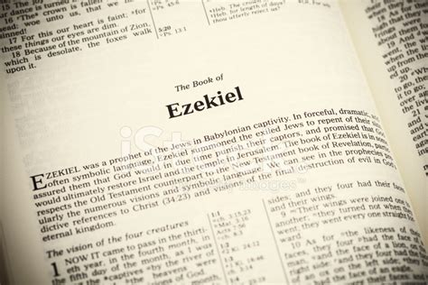 Open Bible The Book Of Ezekiel Stock Photo Royalty Free Freeimages