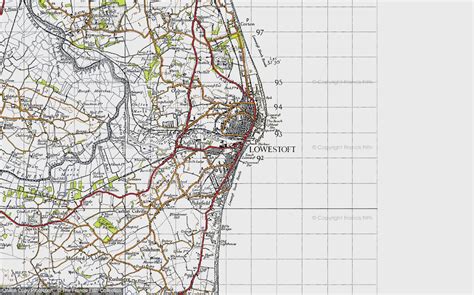 Historic Ordnance Survey Map Of Lowestoft 1946