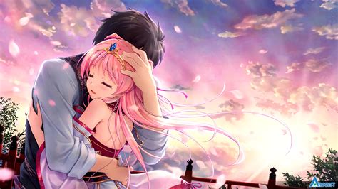 Cute Couple Hug Anime