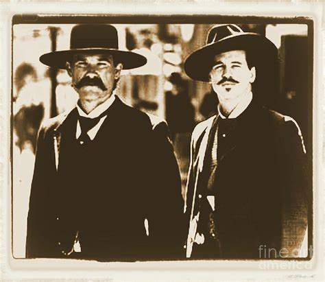 Wyatt Earp And Doc Holliday Tombstone Vintage Sepia Digital Art By