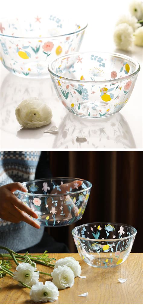Spring Floral Glass Bowls Apollobox
