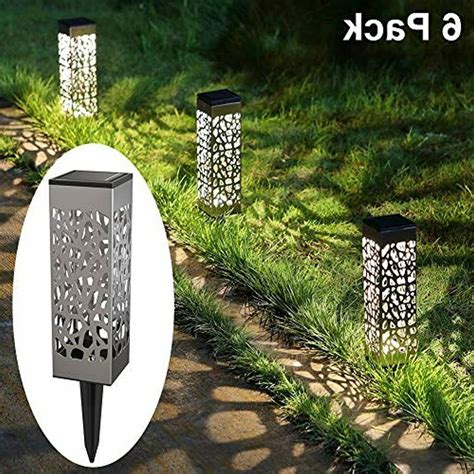 Magt 6 Pack Outdoor Solar Pathway Lights Stainless