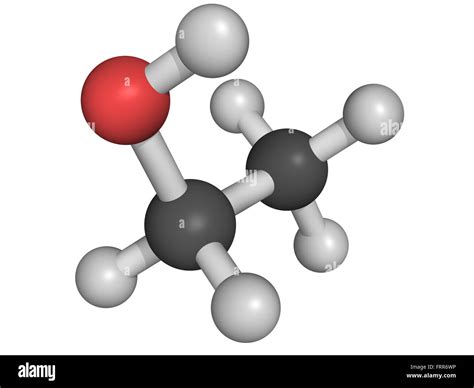 Etanol Etoh Alcohol Etílico Molécula Estructura Química Aislado En