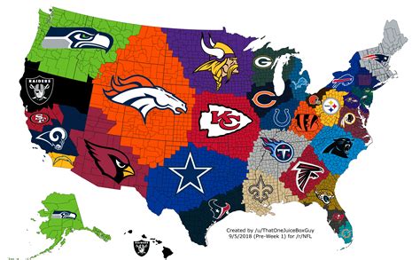 Nfl Football Map Of Teams World Map