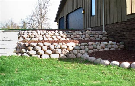 Fieldstone Walls With Steps