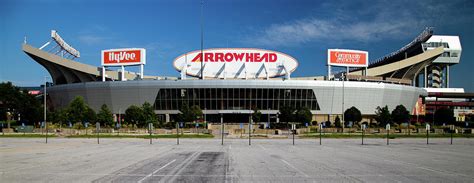 Parking Lot View Of Arrowhead Stadium In Kansas City Missouri