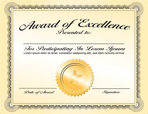 Blank Certificate Of Achievement Template Sample Design Templates