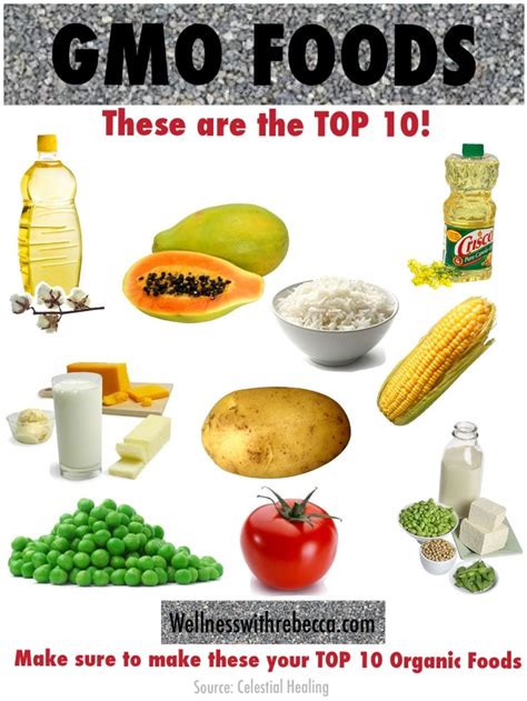 Top 10 Gmo Foods Gmo Foods Health Food Organic Recipes