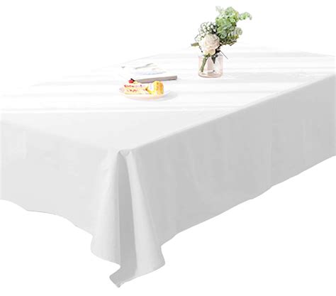 tektrum 60 x 102 inch 60 x102 rectangular polyester tablecloth thick heavy duty durable
