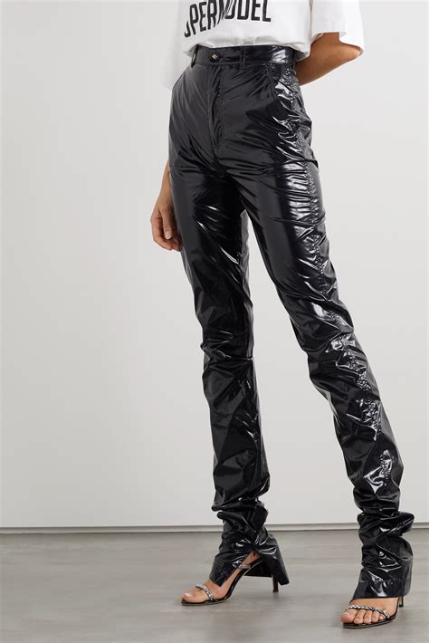 DOLCE GABBANA Faux Patent Leather Skinny Pants NET A PORTER