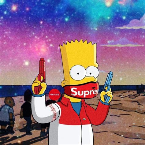 Simpson Supreme Wallpaper 4k Supreme Bart Wallpapers