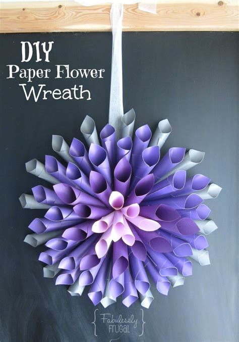 Diy Paper Flower Wreath Fabulessly Frugal