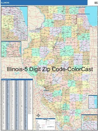 Zip Code Map Illinois Free Images And Photos Finder