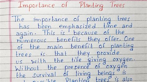 Paragraph On Importance Of Tree Plantation Tree Plantation Paragraph
