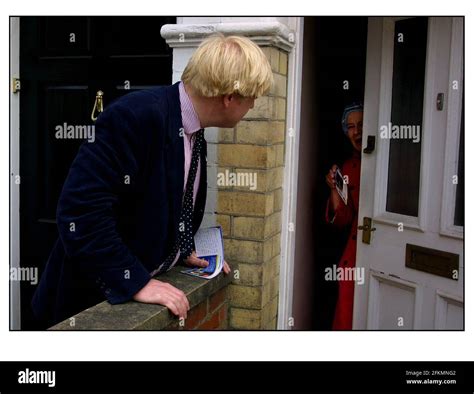 Knocking On Doorsboris Johnson Out And About Meeting And
