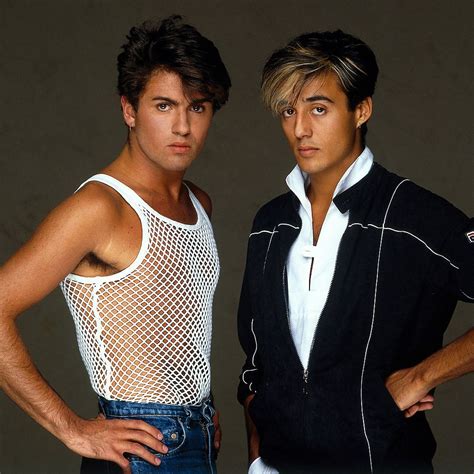 Wham White Net Shirtll George Michael Mode Année 80 Chanteur