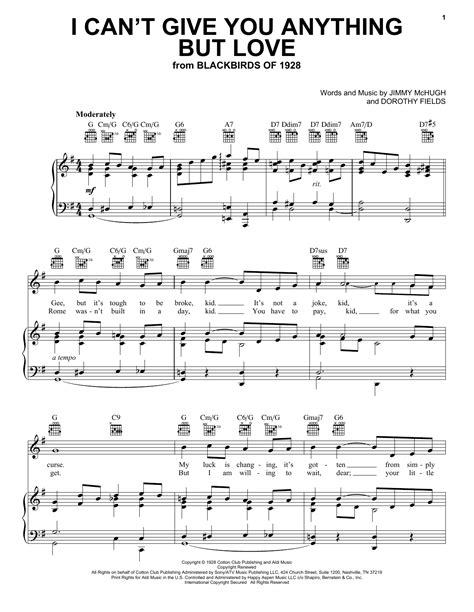 I Cant Give You Anything But Love Sheet Music By Ella Fitzgerald