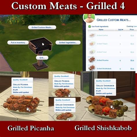 Custom Meats Grilled 5 By Leniad Sims 4 Download Adds The Following