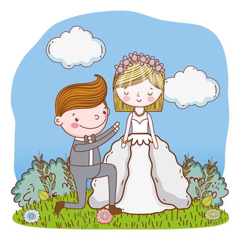 Premium Vector Wedding Couple Cute Cartoon