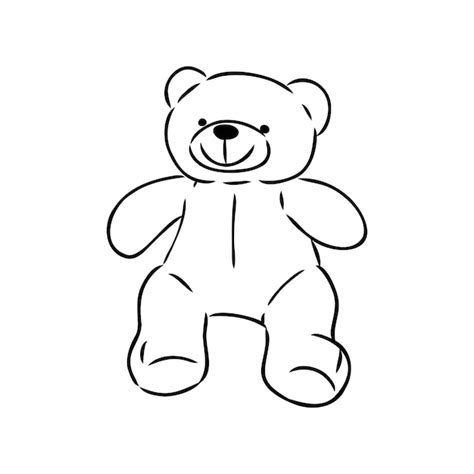 Premium Vector Hand Drawn Isolated Teddy Bear Doodle Vector Illustration