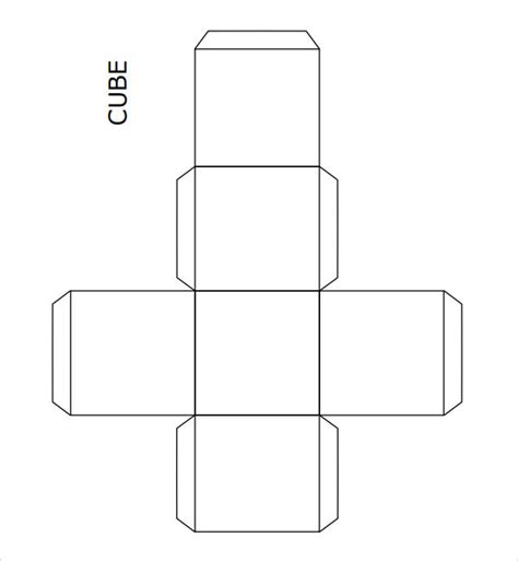 Printable Cube Pattern Or Template Printable Templates