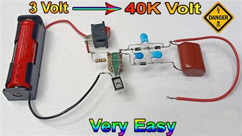 3 Volt 40000 Volt How To Make High Voltage Generator At Home Youtube