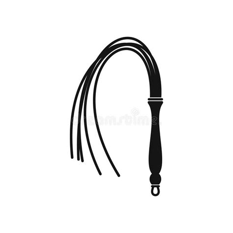 Leather Whip Icon Simple Style Leather Whip Icon In Simple Style On A