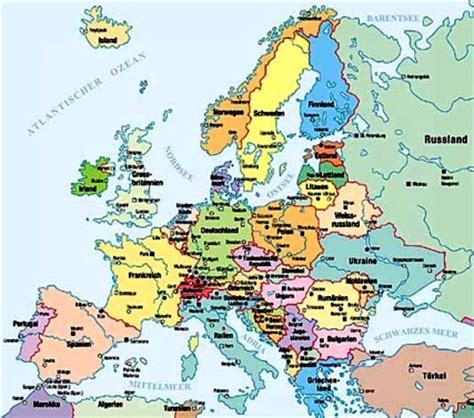 Europa ist der zweite kleinste kontinent der welt durch bereich, sondern besteht aus. Europakarte Mit Städte | My blog