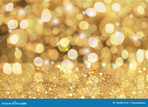 Gold Glitter With Bokeh Effect As Background Stock Photo Image Of