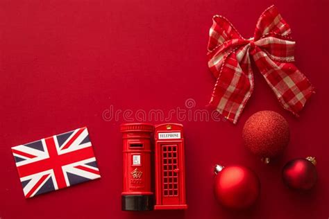 Christmas Holiday Tradition In United Kingdom And Happy Holidays Flat