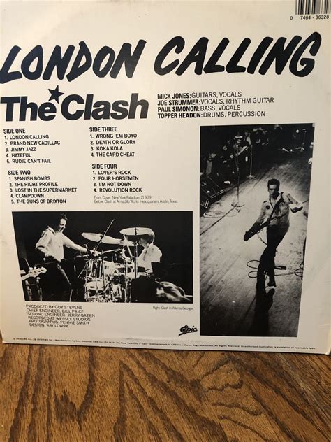 the clash ‎ london calling 2xlp epic e2 36328 orig 1980 double vinyl vg for sale online ebay