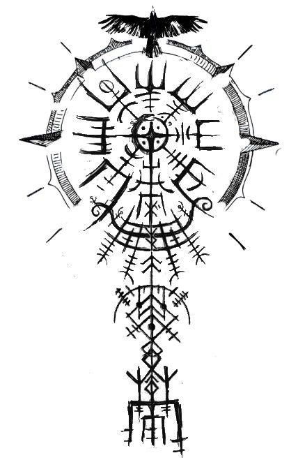 Runes Tattoo Norse Tattoo Celtic Tattoo Viking Compass Tattoo