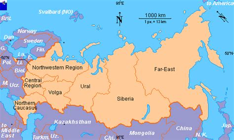 Russia Districts Map