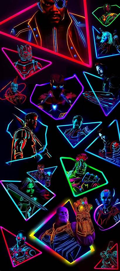 Neon Avengers Wallpapers Mcu Android Deadpool Backgrounds
