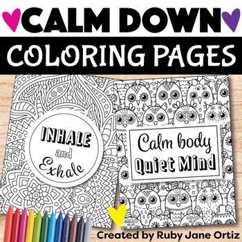 This just breathe poster is perfect to set the mood in the quiet coloring mandalas can help to encourage relaxation, relieve stress, facilitate creativity and try deep breathing in the calm down corner. Calm Down Printables - Coloring Pages by Spatial Projects | TpT