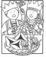 Purim Fiesta Esther Judia Mishloach sketch template
