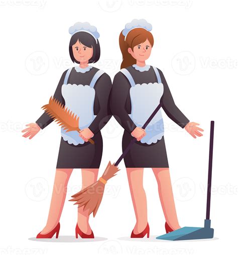 character housekeeper in black maid uniform 22128938 png