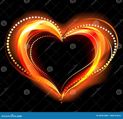 Flaming Heart Stock Vector Illustration Of Illustration 39961088