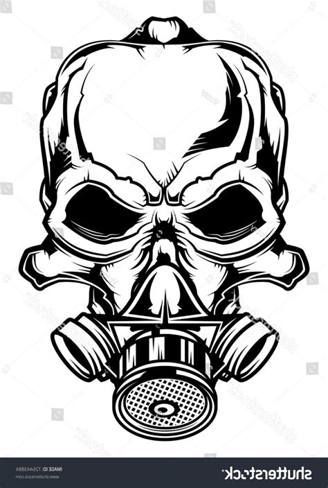 Skull Gas Mask Vector At Collection Of Skull Gas Mask