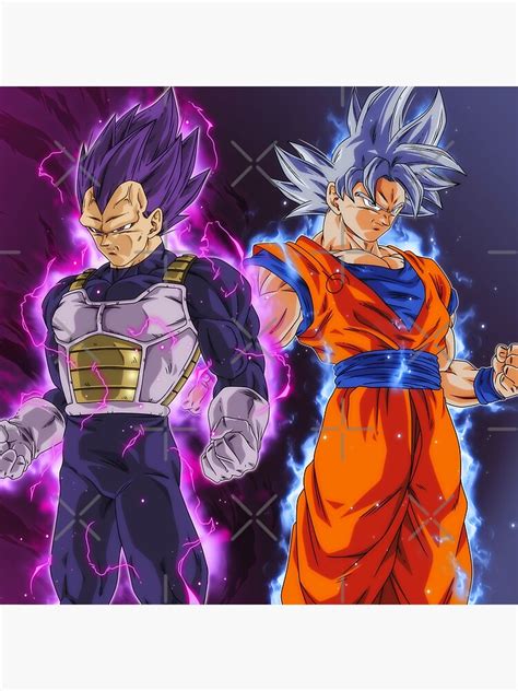 Goku Ultra Instinct And Vegeta Ultra Ego Premium Matte Vertical Poster