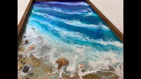 107 Epoxy Resin Art Step By Step Tutorial Ocean Beach Sand