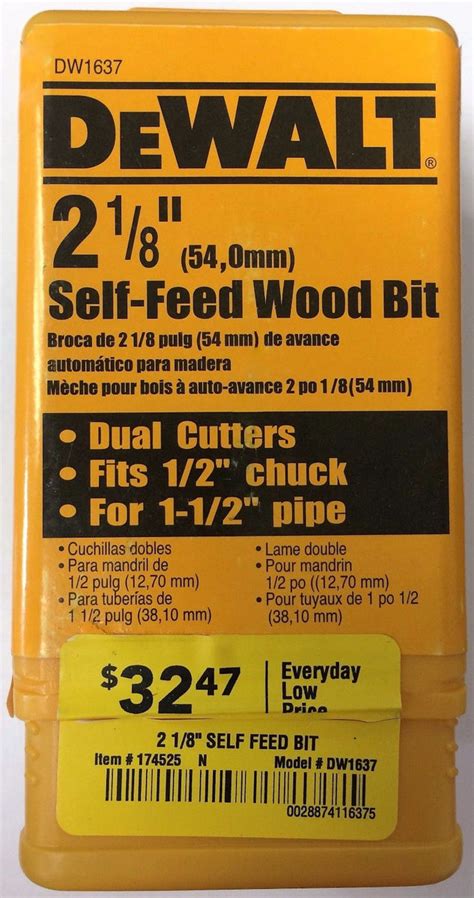 Dewalt Dw1637 2 18 Self Feed Wood Drill Bit Cripe Distributing