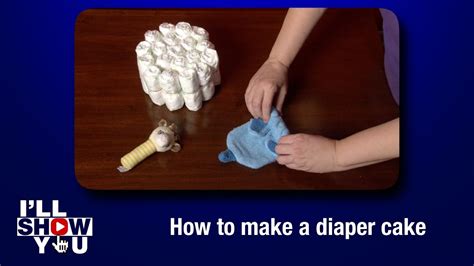 Assemble from the bottom of the card, going up. How to make a diaper cake - YouTube