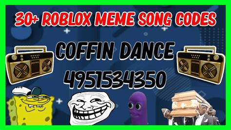 Popular Roblox Meme Music Codes Id S Working Youtube