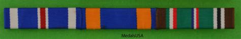 Wwii Us Army 3 Place Ribbon Bar Dfc Air Medal European Campaign Ww2 38