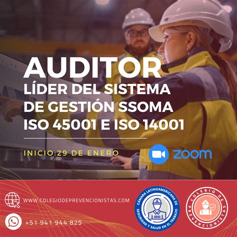 Auditor Líder Del Sistema De Gestión Ssoma Iso 45001 E Iso 14001