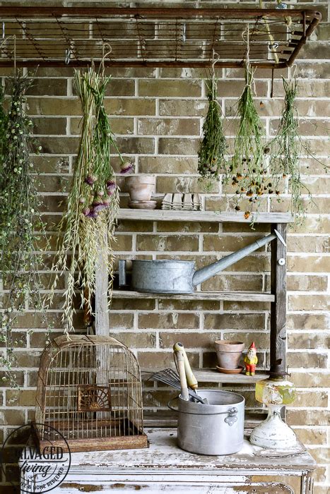 Diy Herb Drying Rack From Vintage Baby Bed Salvaged Living