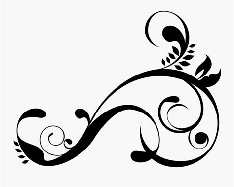 Decorative Swirls Clipart Kid Black Swirls Png Free Transparent