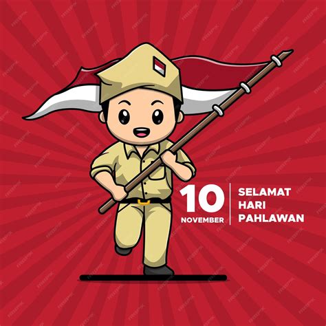 Premium Vector Hari Pahlawan Nasional Or Indonesian Hero Days Vector