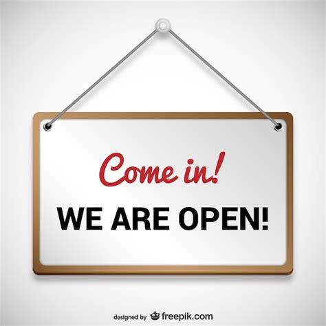 We Are Open Sign Vector Free Download